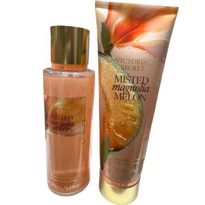Victorias Secret Misted Magnolia‎ Melon 2 Piece Body Spray & Lotion Set NEW